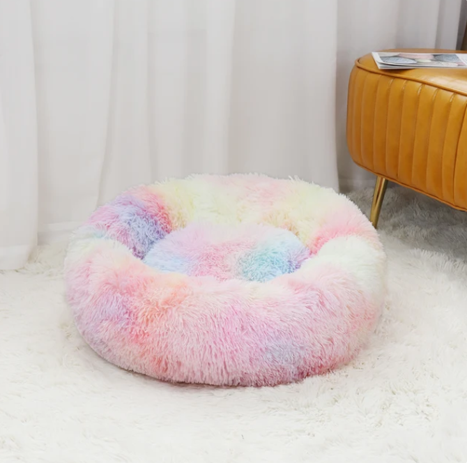 Luxe, zacht, comfortabel, pluche en wasbaar honden/katten donut bed