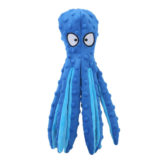 geluidmakende, knisperende honden ocotopus knuffel
