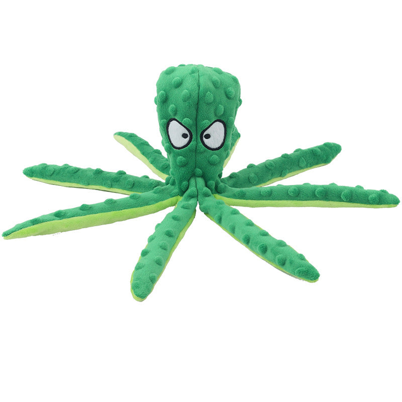 geluidmakende, knisperende honden ocotopus knuffel