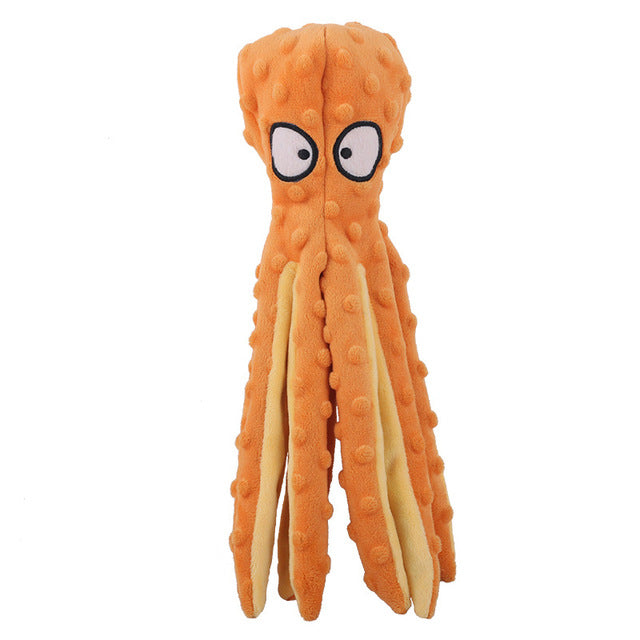 geluidmakende, knisperende honden ocotopus knuffel