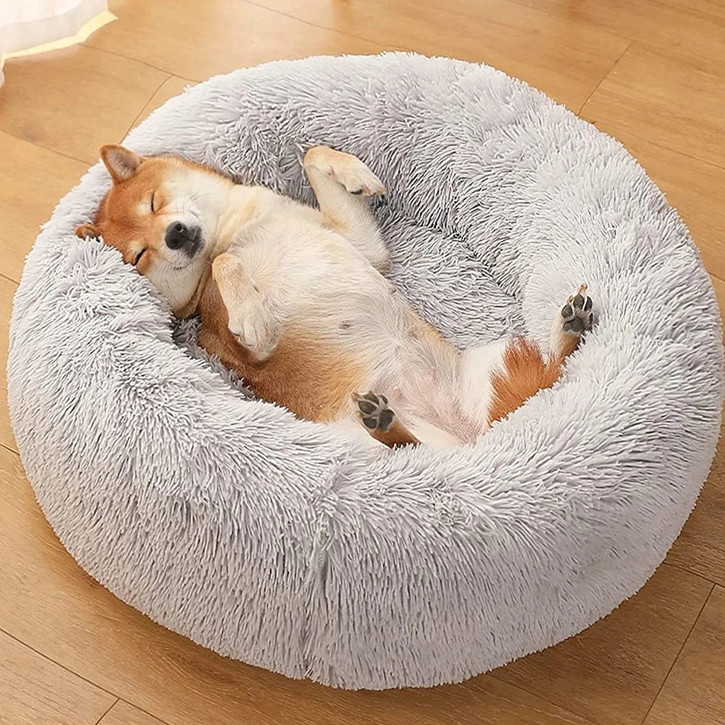 Luxe, zacht, comfortabel, pluche en wasbaar honden/katten donut bed