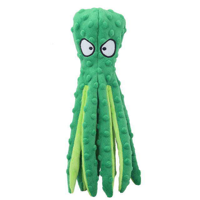 geluidmakende, knisperende honden ocotopus knuffel