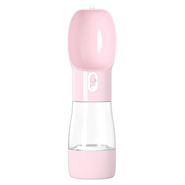 Draagbare honden drinkfles met waterdispenser en voerbakje voor voedsel- 260ml