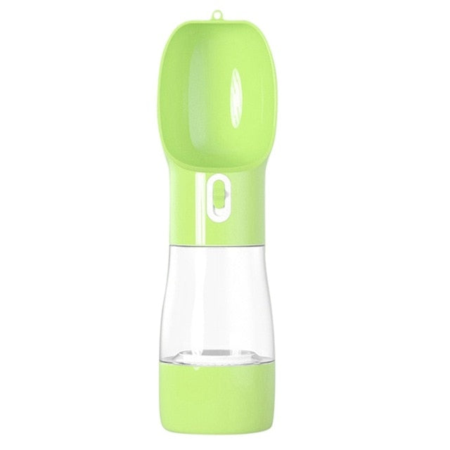 Draagbare honden drinkfles met waterdispenser en voerbakje voor voedsel- 260ml