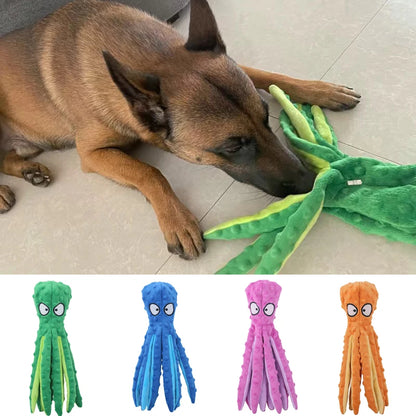 geluidmakende, knisperende honden ocotopus knuffel
