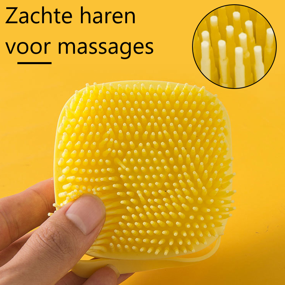 Efficiënte douche en massage borstel voor honden en katten in diverse kleuren en vormen.