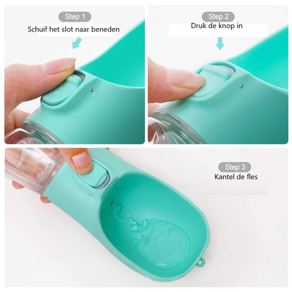 Draagbare honden drinkfles met waterdispenser-350ml & 550ml